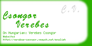 csongor verebes business card